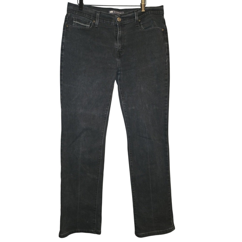 Levis 505 Straight Leg‎ Jeans Womens 12M W31 L32 Faded Black Denim 15505-0026